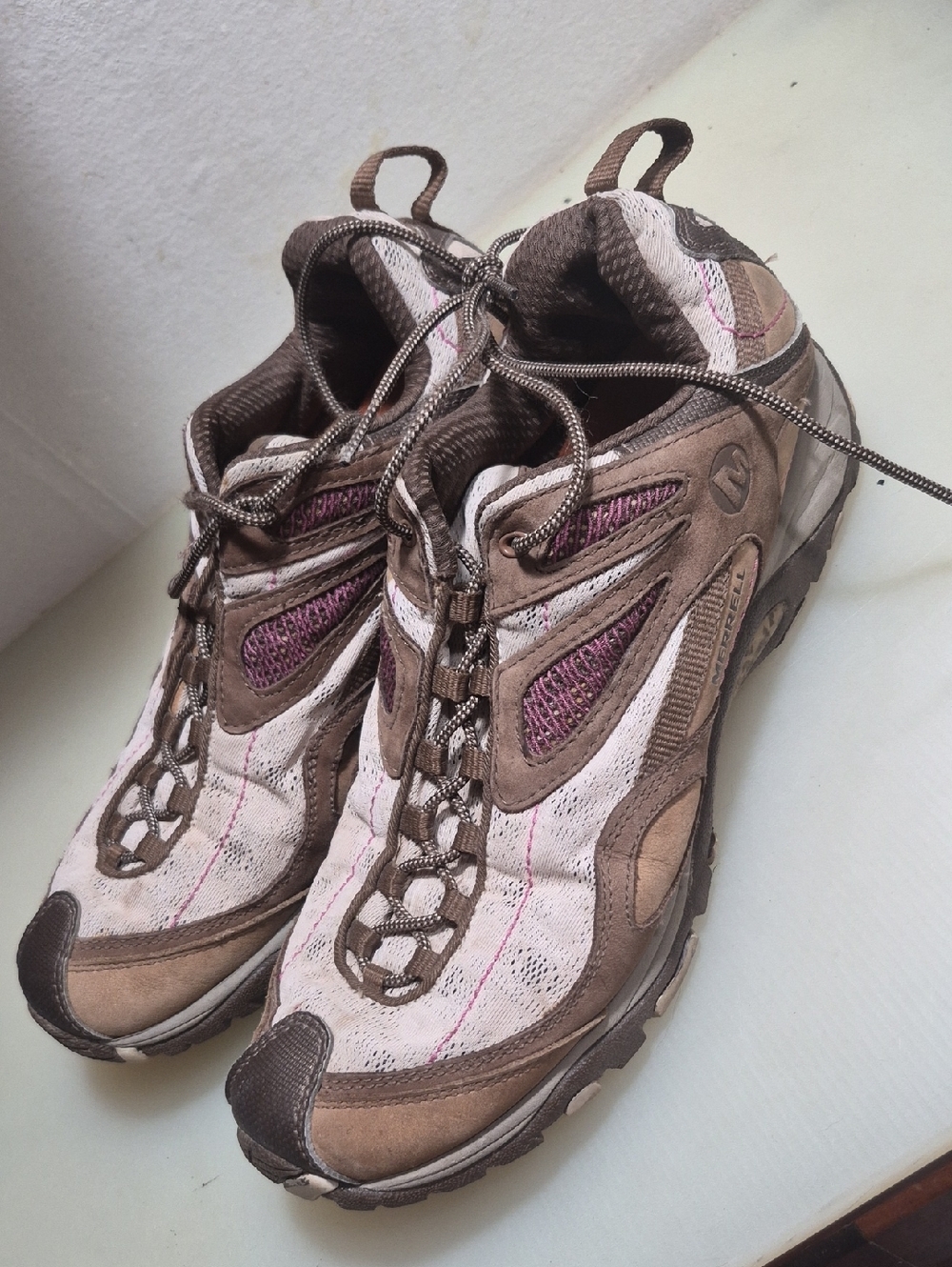Merrell Women's Brown and Pink Trail Sneakers